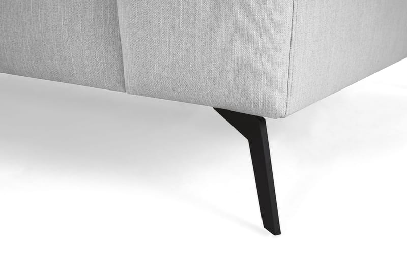 Ocean Lyx 6-sits Vänstervänd U-formad Soffa med Divan och Schäslong + Fotpall i Tyg - Grå - Möbler - Soffa - U-soffa