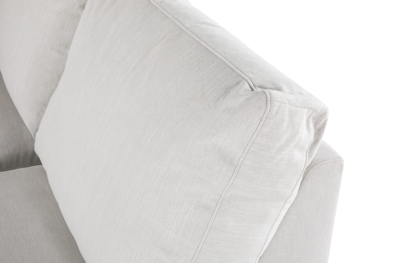 Ocean Lyx 6-sits Vänstervänd U-formad Soffa med Divan och Schäslong + Fotpall i Tyg - Ljusgrå - Möbler - Soffa - U-soffa