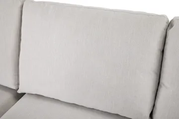 Ocean Lyx 6-sits Vänstervänd U-formad Soffa med Divan och Schäslong + Fotpall i Tyg - Ljusgrå - Möbler - Soffa - U-soffa