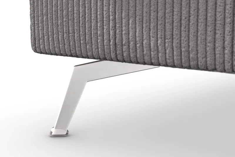 Ocean Lyx 6-sits Vänstervänd U-formad Soffa med Divan och Schäslong + Fotpall i Manchester - Mörkgrå - Möbler - Soffa - U-soffa