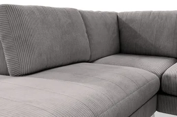 Ocean Lyx 6-sits Vänstervänd U-formad Soffa med Divan och Schäslong + Fotpall i Manchester - Mörkgrå - Möbler - Soffa - U-soffa