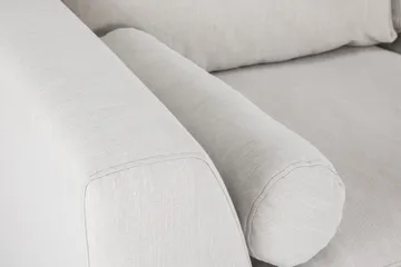 Ocean Lyx 6-sits Vänstervänd U-formad Soffa med Divan och Schäslong + Fotpall i Tyg - Ljusgrå - Möbler - Soffa - U-soffa