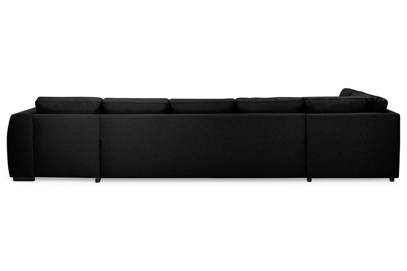 U-soffa Ontario Large med Divan Höger - Svart - U-soffa