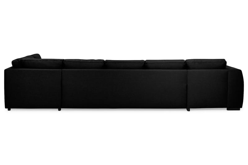 U-soffa Ontario Large med Divan Vänster - Svart - U-soffa