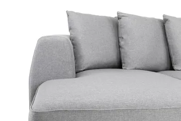 Optus 4-sits Högervänd U-formad Soffa med Divan och Schäslong i Tyg inkl Kuvertkuddar - Ljusgrå - Möbler - Soffa - U-soffa