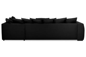 Optus 4-sits Högervänd U-formad Soffa med Divan och Schäslong i Tyg inkl Kuvertkuddar - Svart - Möbler - Soffa - U-soffa