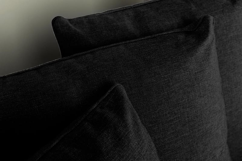 Optus 4-sits Högervänd U-formad Soffa med Divan och Schäslong i Tyg inkl Kuvertkuddar - Svart - Möbler - Soffa - U-soffa