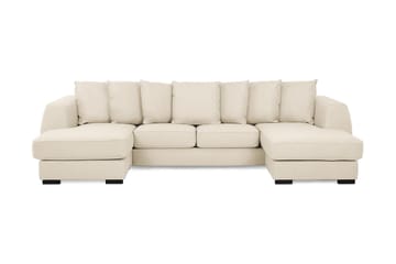 Optus 4-sits U-formad Soffa med dubbeldivan i Tyg inkl Kuvertkuddar - Beige - Möbler - Soffa - U-soffa