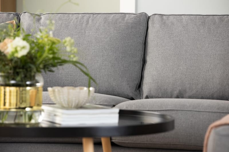 Optus 4-sits U-formad Soffa med dubbeldivan i Tyg - Ljusgrå - Möbler - Soffa - U-soffa