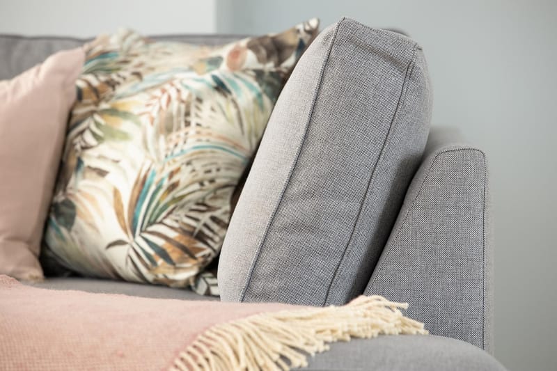 Optus 4-sits U-formad Soffa med dubbeldivan i Tyg - Ljusgrå - Möbler - Soffa - U-soffa