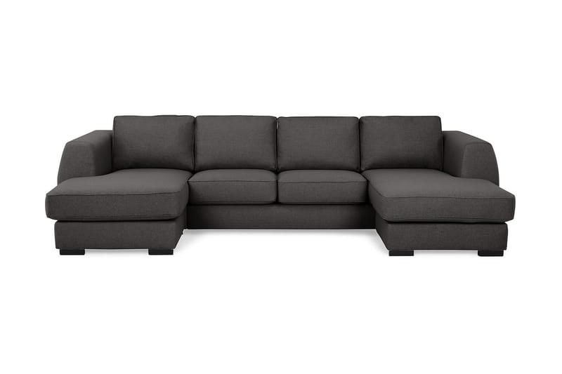 Optus 4-sits U-formad Soffa med dubbeldivan i Tyg - Mörkgrå - Möbler - Soffa - U-soffa