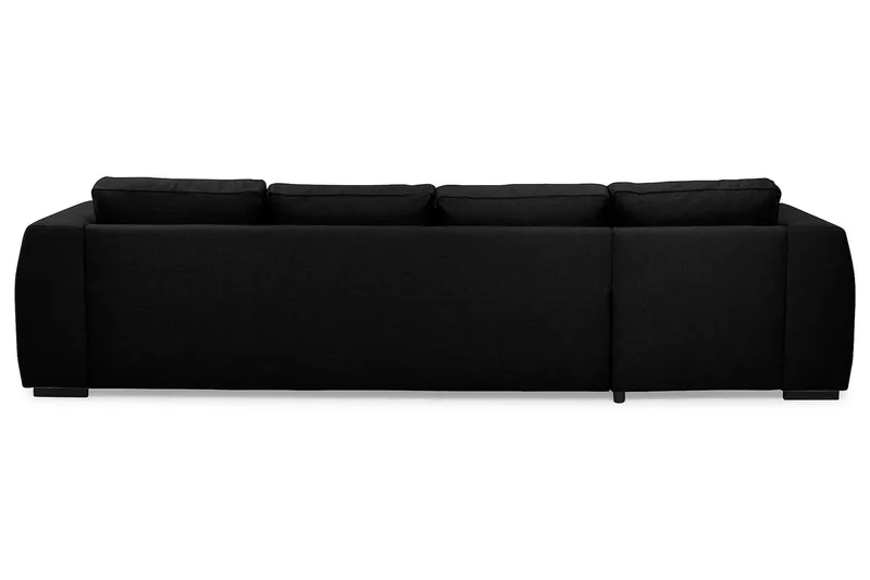 Optus 4-sits U-formad Soffa med dubbeldivan i Tyg - Svart - Möbler - Soffa - U-soffa