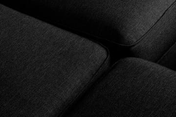 Optus 4-sits Vänstervänd U-formad Soffa med Divan och Schäslong i Tyg - Svart - Möbler - Soffa - Divansoffa & schäslongsoffa - 4 sits soffa med divan