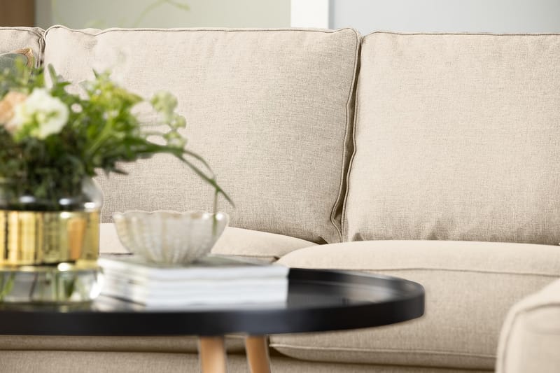 Optus 6-sits Högervänd U-formad Large Soffa med Divan och Schäslong i Tyg - Beige - Möbler - Soffa - U-soffa