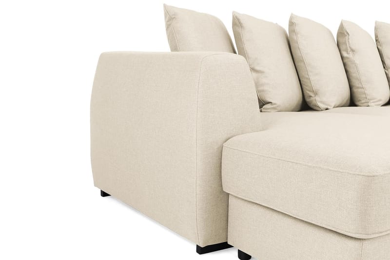 Optus 6-sits Högervänd U-formad Large Soffa med Divan och Schäslong i Tyg inkl Kuvertkuddar - Beige - Möbler - Soffa - U-soffa