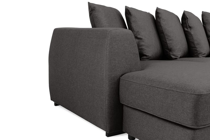 Optus 6-sits Högervänd U-formad Large Soffa med Divan och Schäslong i Tyg inkl Kuvertkuddar - Mörkgrå - Möbler - Soffa - U-soffa
