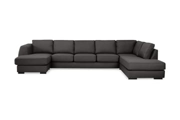 Optus 6-sits Högervänd U-formad Large Soffa med Divan och Schäslong i Tyg - Mörkgrå - Möbler - Soffa - U-soffa