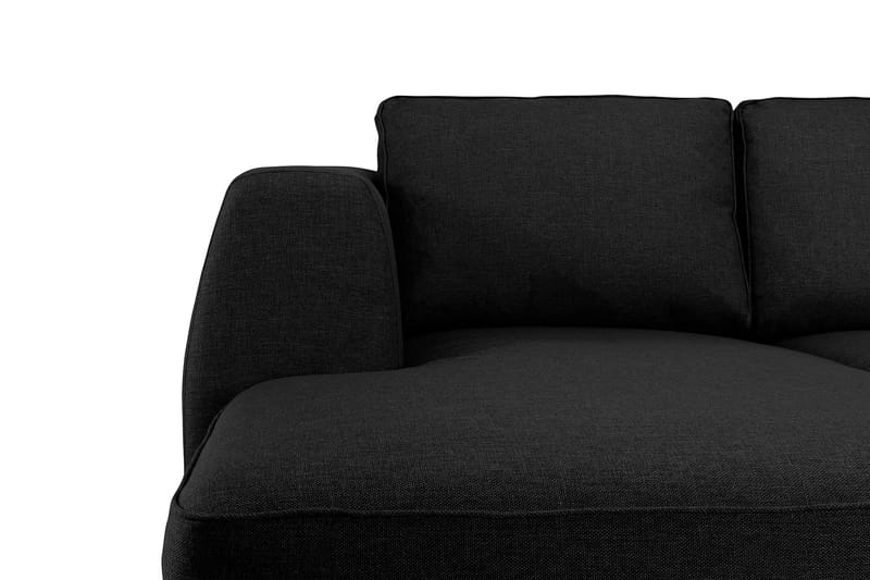Optus 6-sits Högervänd U-formad Large Soffa med Divan och Schäslong i Tyg - Svart - Möbler - Soffa - U-soffa