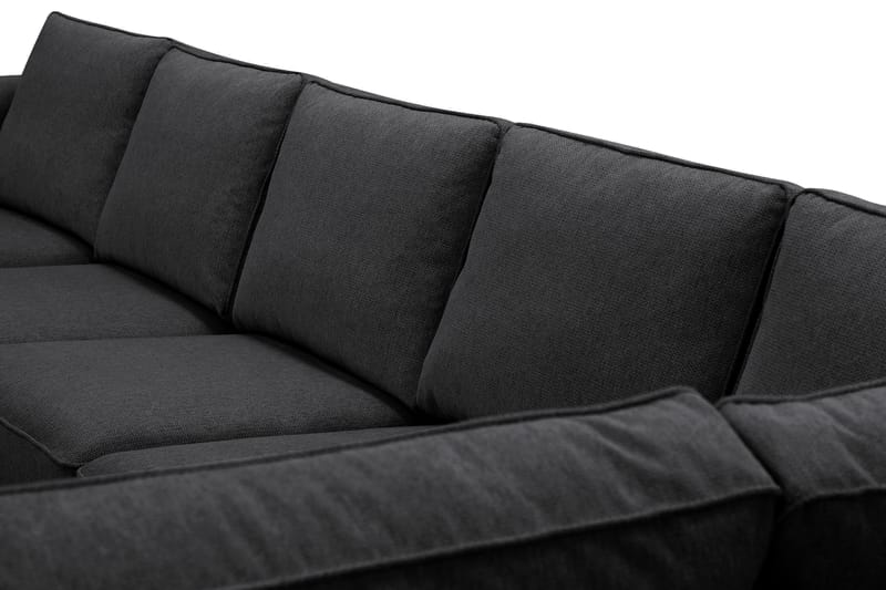 Optus 6-sits U-soffa med Divan och schäslong vänster - Svart - Möbler - Soffa - U-soffa