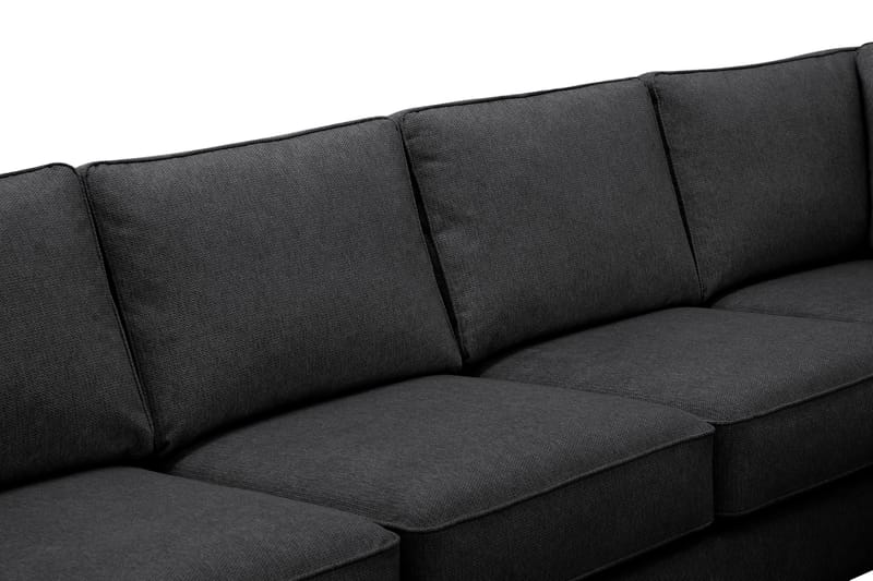 Optus 6-sits U-soffa med Divan och schäslong vänster - Svart - Möbler - Soffa - U-soffa