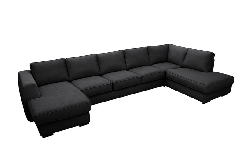 Optus 6-sits U-soffa med Divan och schäslong vänster - Svart - Möbler - Soffa - U-soffa
