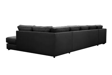 Optus 6-sits U-soffa med Divan och schäslong vänster - Svart - Möbler - Soffa - U-soffa