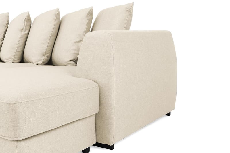 Optus 6-sits Vänstervänd U-formad Large Soffa med Divan och Schäslong i Tyg inkl Kuvertkuddar - Beige - Möbler - Soffa - U-soffa