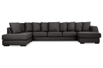 Optus 6-sits Vänstervänd U-formad Large Soffa med Divan och Schäslong i Tyg inkl Kuvertkuddar - Mörkgrå - Möbler - Soffa - U-soffa