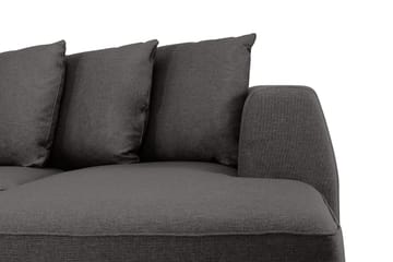 Optus 6-sits Vänstervänd U-formad Large Soffa med Divan och Schäslong i Tyg inkl Kuvertkuddar - Mörkgrå - Möbler - Soffa - U-soffa