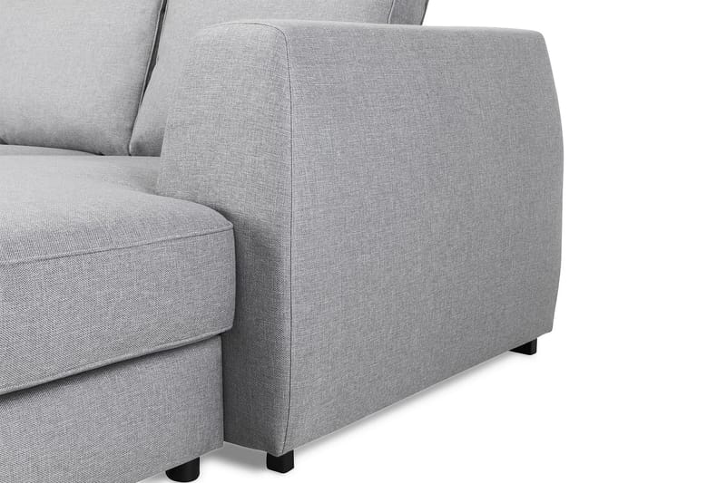 Optus 6-sits Vänstervänd U-formad Large Soffa med Divan och Schäslong i Tyg - Ljusgrå - Möbler - Soffa - U-soffa