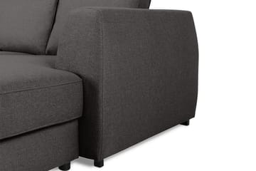 Optus 6-sits Vänstervänd U-formad Large Soffa med Divan och Schäslong i Tyg - Mörkgrå - Möbler - Soffa - U-soffa