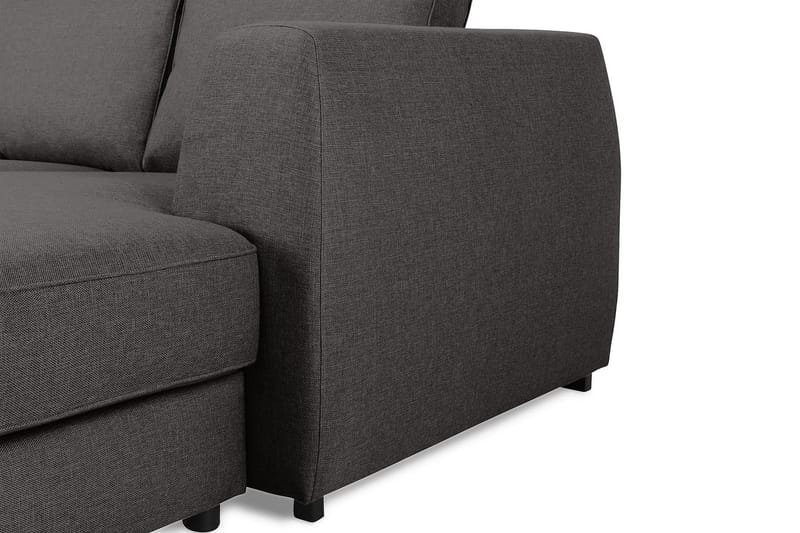 Optus 6-sits Vänstervänd U-formad Large Soffa med Divan och Schäslong i Tyg - Mörkgrå - Möbler - Soffa - U-soffa