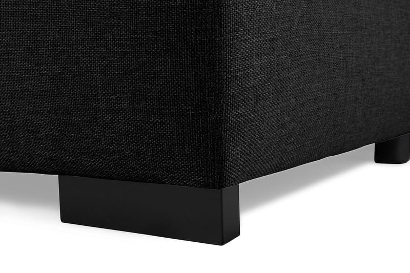 Optus 6-sits Vänstervänd U-formad Large Soffa med Divan och Schäslong i Tyg - Svart - Möbler - Soffa - U-soffa