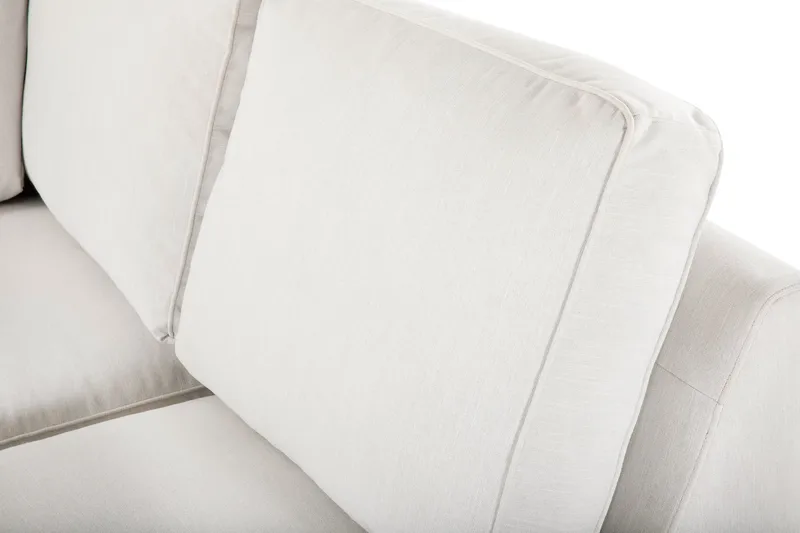 Optus Lyx 4-sits Högervänd U-formad Soffa med Divan och Schäslong i Tyg - Ljusgrå - Möbler - Soffa - U-soffa