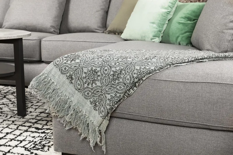 Optus U-soffa Large med Divan Vänster inkl Kuvertkuddar - Ljusgrå - Möbler - Soffa - U-soffa