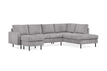 Peppe 4-sits Högervänd U-formad Soffa med Divan och Schäslong i Manchester - Mörkgrå - Möbler - Soffa - U-soffa