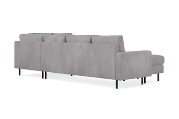 Peppe 4-sits Högervänd U-formad Soffa med Divan och Schäslong i Manchester - Mörkgrå - Möbler - Soffa - U-soffa