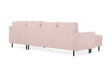 Peppe 4-sits Högervänd U-formad Soffa med Divan och Schäslong i Manchester - Rosa - Möbler - Soffa - U-soffa