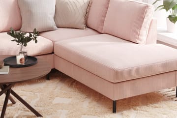 Peppe 4-sits Högervänd U-formad Soffa med Divan och Schäslong i Manchester - Rosa - Möbler - Soffa - U-soffa