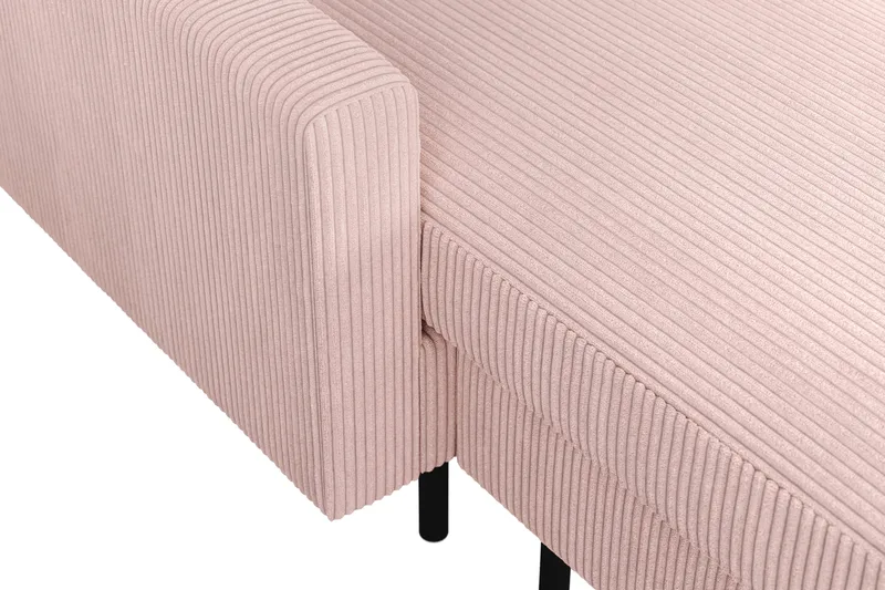 Peppe 4-sits Högervänd U-formad Soffa med Divan och Schäslong i Manchester - Rosa - Möbler - Soffa - U-soffa