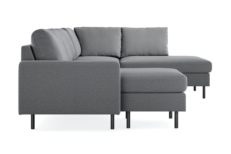 Peppe 4-sits Högervänd U-formad Soffa med Divan och Schäslong i Tyg - Ljusgrå - Möbler - Soffa - U-soffa