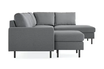 Peppe 4-sits Högervänd U-formad Soffa med Divan och Schäslong i Tyg - Ljusgrå - Möbler - Soffa - U-soffa