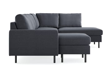 Peppe 4-sits Högervänd U-formad Soffa med Divan och Schäslong i Tyg - Mörkgrå - Möbler - Soffa - U-soffa