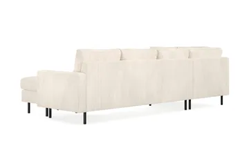 Peppe 4-sits Vänstervänd U-formad Soffa med Divan och Schäslong i Manchester - Beige - Möbler - Soffa - U-soffa