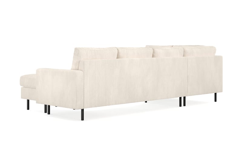 Peppe 4-sits Vänstervänd U-formad Soffa med Divan och Schäslong i Manchester - Beige - Möbler - Soffa - U-soffa