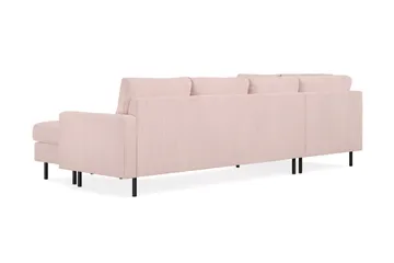 Peppe 4-sits Vänstervänd U-formad Soffa med Divan och Schäslong i Manchester - Rosa - Möbler - Soffa - U-soffa