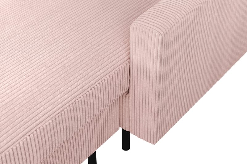 Peppe 4-sits Vänstervänd U-formad Soffa med Divan och Schäslong i Manchester - Rosa - Möbler - Soffa - U-soffa