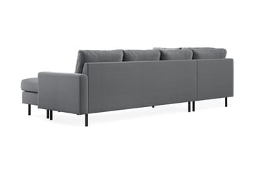 Peppe 4-sits Vänstervänd U-formad Soffa med Divan och Schäslong i Tyg - Ljusgrå - Möbler - Soffa - U-soffa