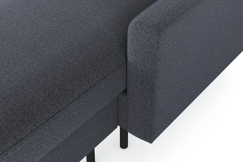 Peppe 4-sits Vänstervänd U-formad Soffa med Divan och Schäslong i Tyg - Mörkgrå - Möbler - Soffa - U-soffa