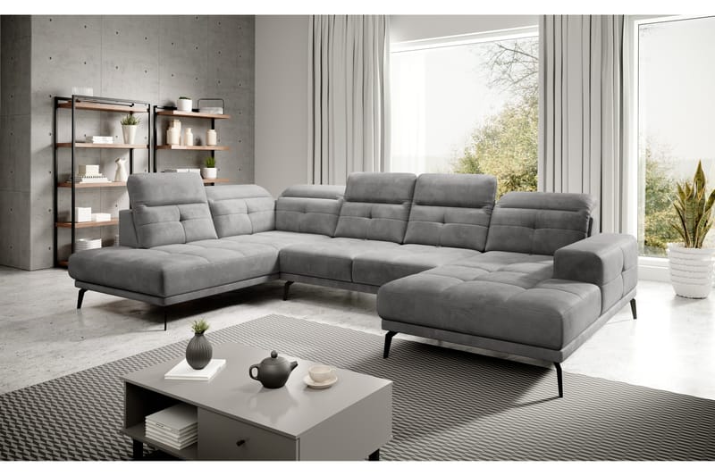 Soffa m. Divan och Schäslong Hago - Blå - Möbler - Soffa - U-soffa